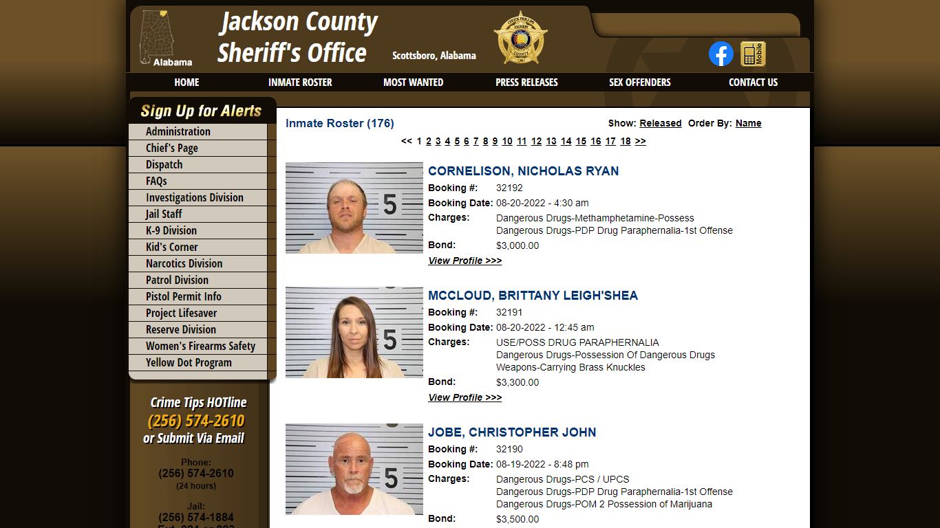 Inmate Roster - Jackson County Sheriff's Office